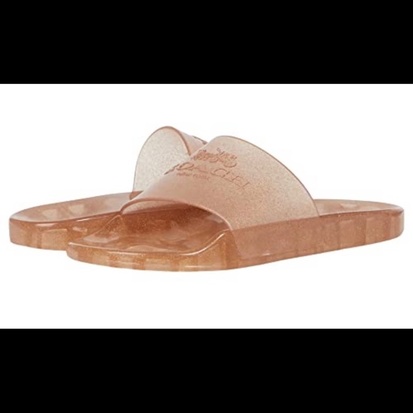 NEW COACH Ulyssa Slide Waterproof Sport Slides, In Dark Gold- Size 6 or 8 - Picture 4 of 13